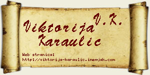 Viktorija Karaulić vizit kartica